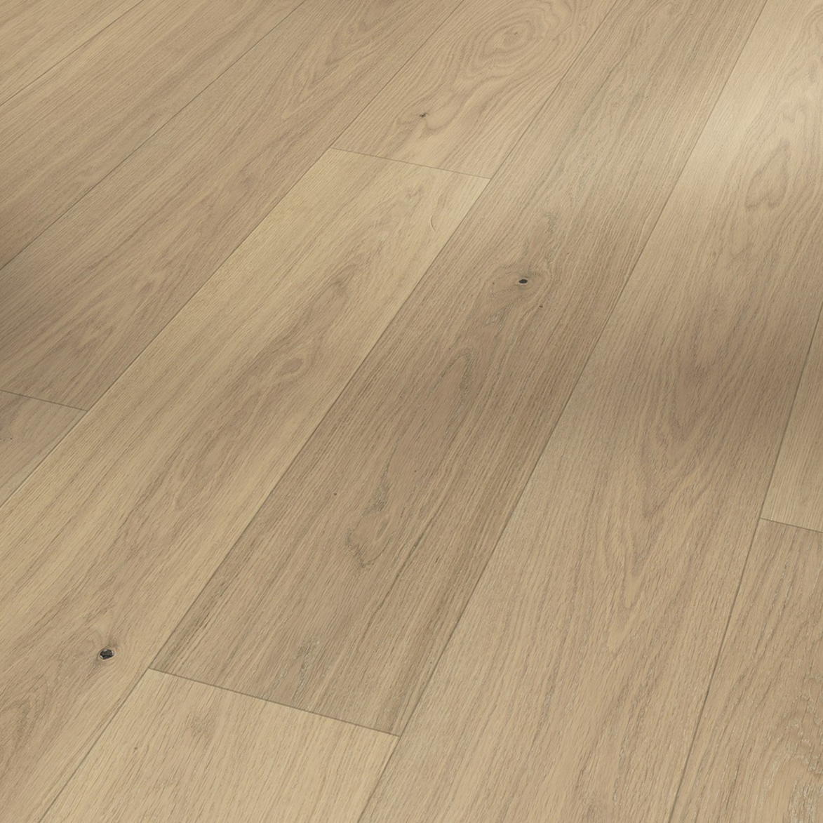 Oak (Wide Plank, White Matt Lacquer, Natur)