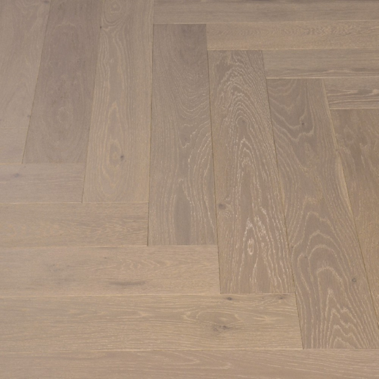 Herringbone Smoke Brown Oak